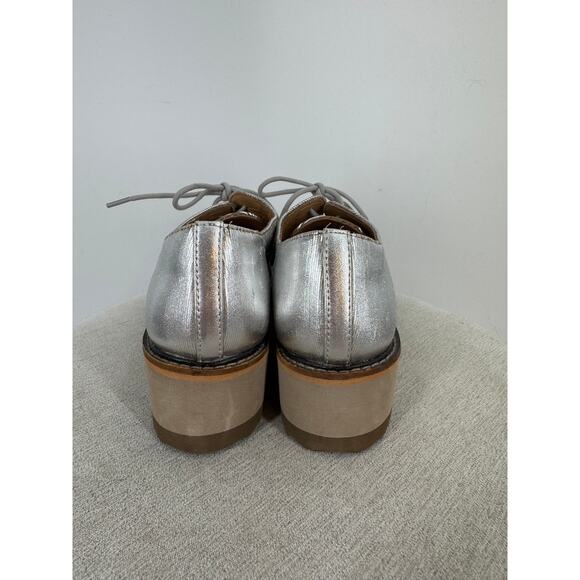 Sofft Salerno Silver Platform Loafer Lace Up Oxford NWOB 8 - Picture 6 of 12